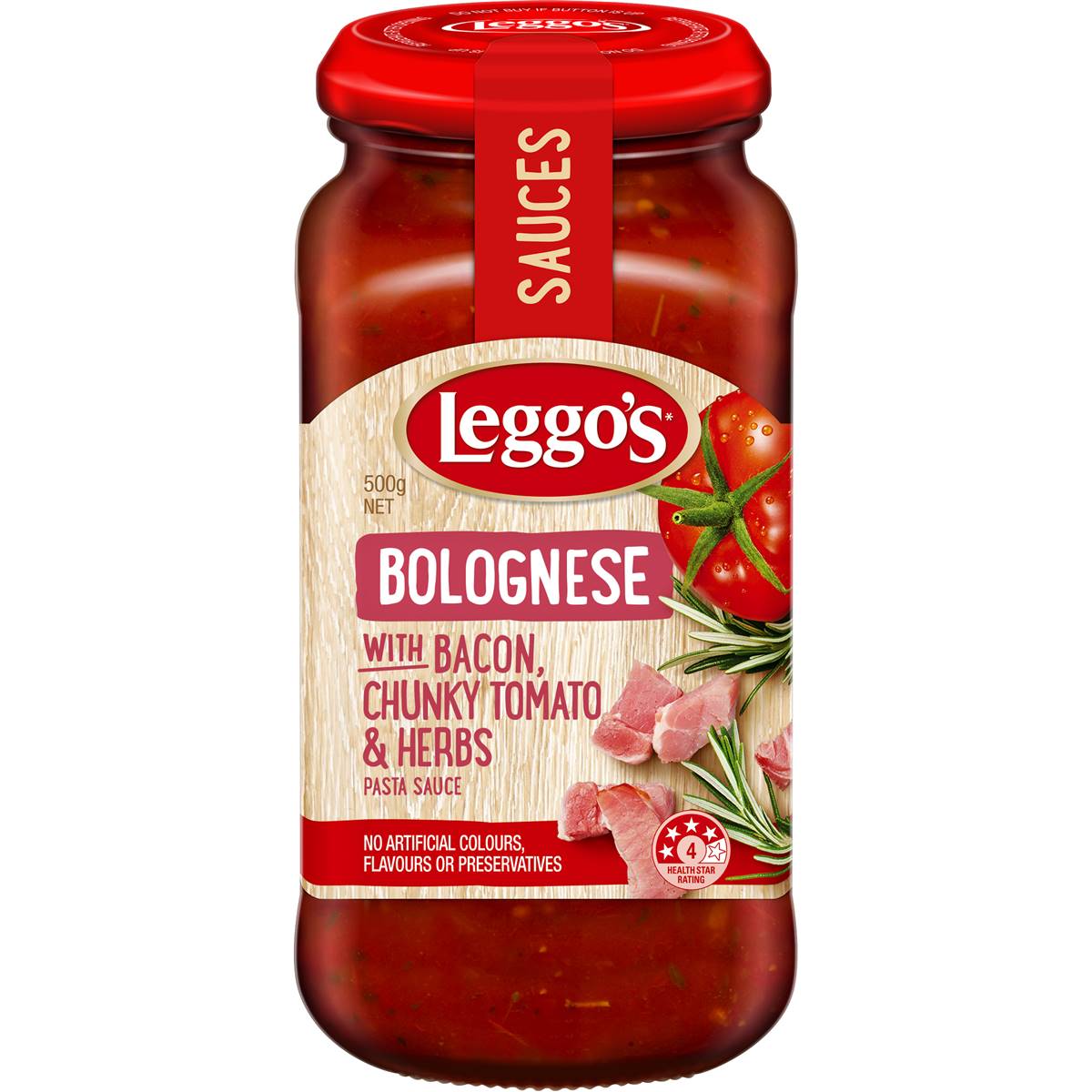 Leggo's Pasta Sauce Bolognese Bacon 500g | Woolworths