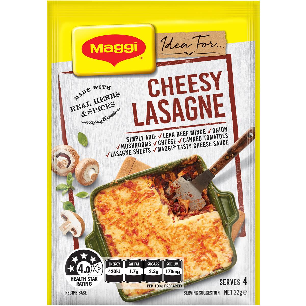 Maggi Lasagne Recipe Base 22G | Woolworths