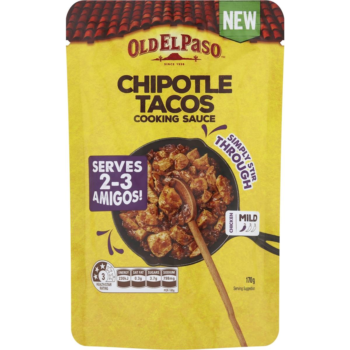 Old El Paso Chipotle Tacos Mild Cooking Sauce 170g Woolworths