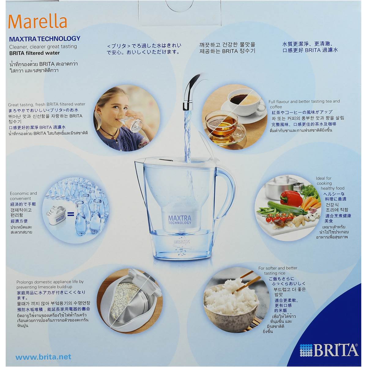 Brita Marella Jug Light Blue 2.5l Each Woolworths