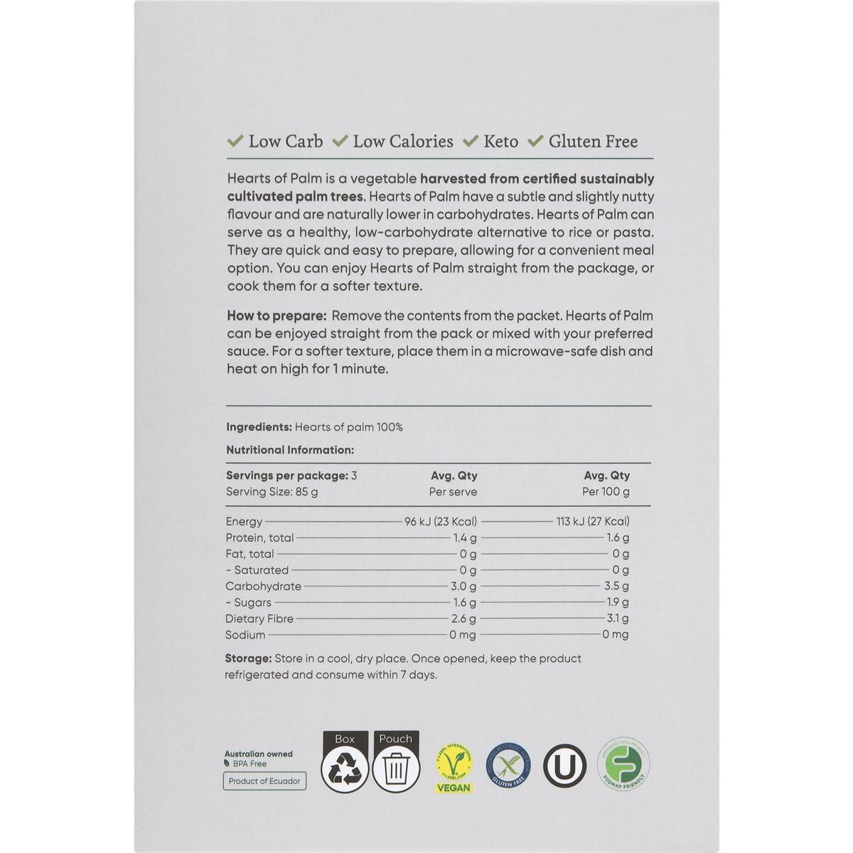 Slendier Hearts Of Palm In Spaghetti Style 255g Woolworths