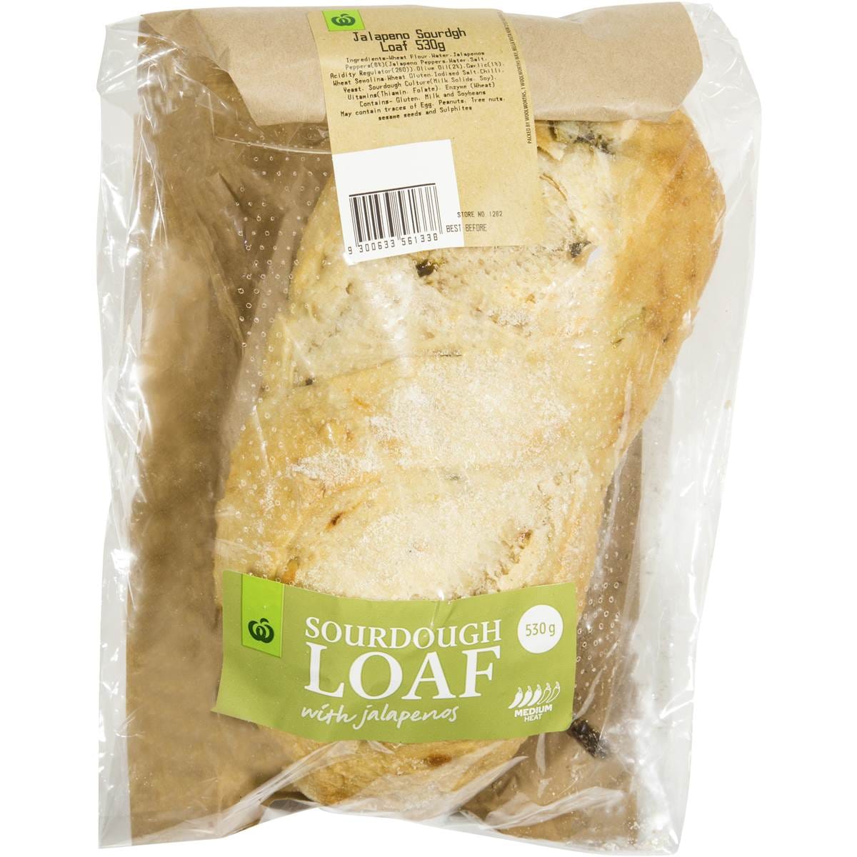 Sourdough Loaf Jalapeno 530g Woolworths