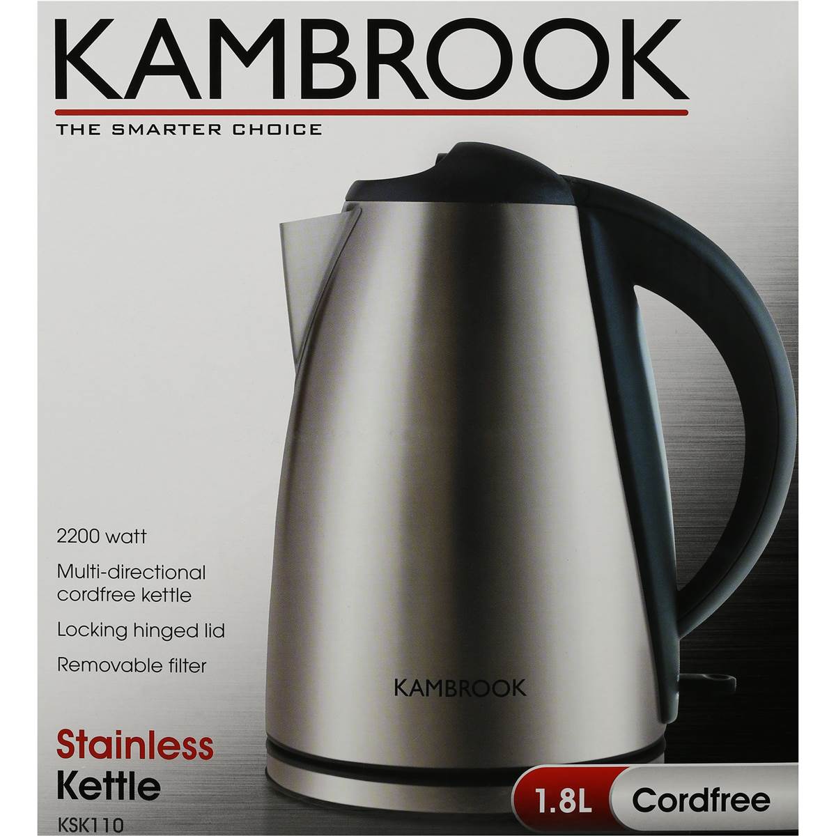 Kambrook Kettle Stainless Steel 1.8l each | Woolworths