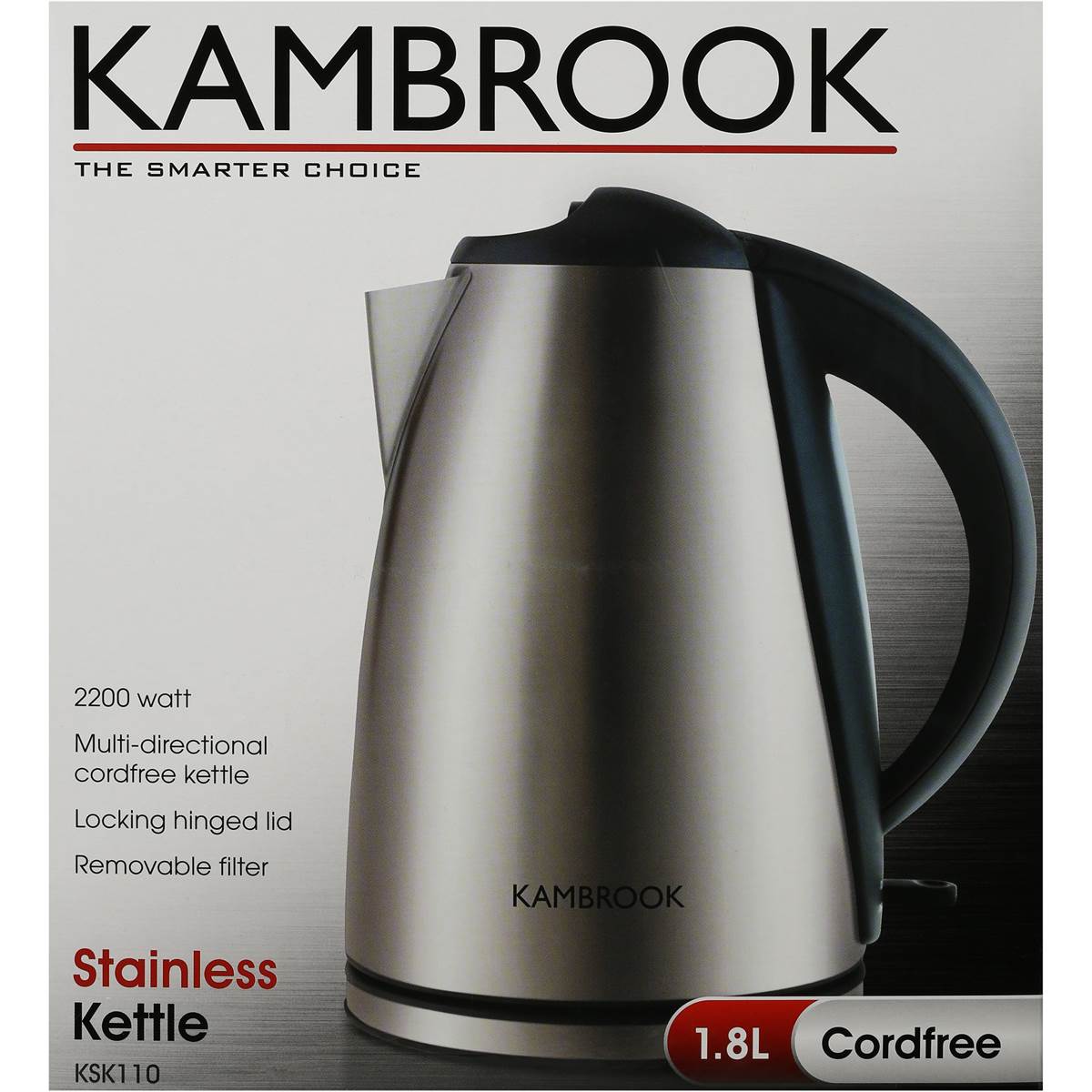Kambrook Kettle Stainless Steel 1.8l each Woolworths