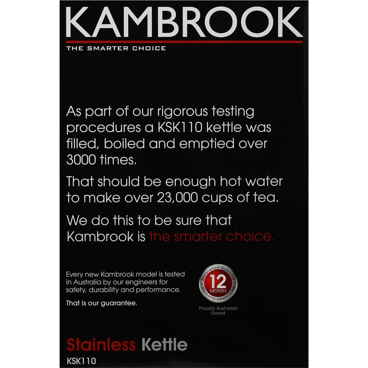 Kambrook Kettle Stainless Steel 1.8l each Woolworths