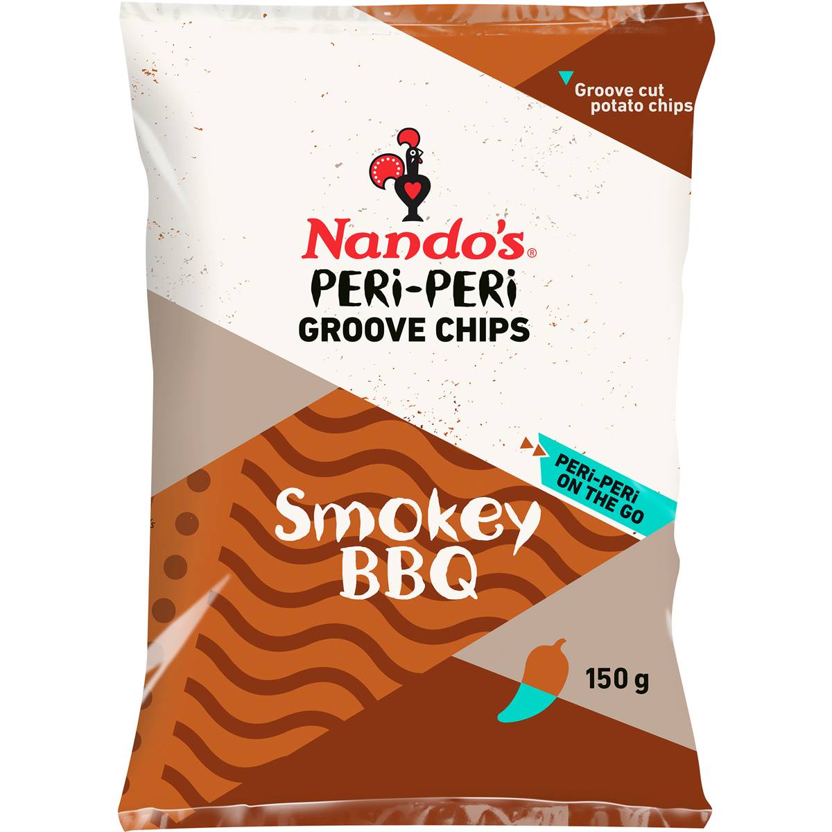 Nando's Peri Peri Grooves Smokey Bbq Chips 150g Woolworths