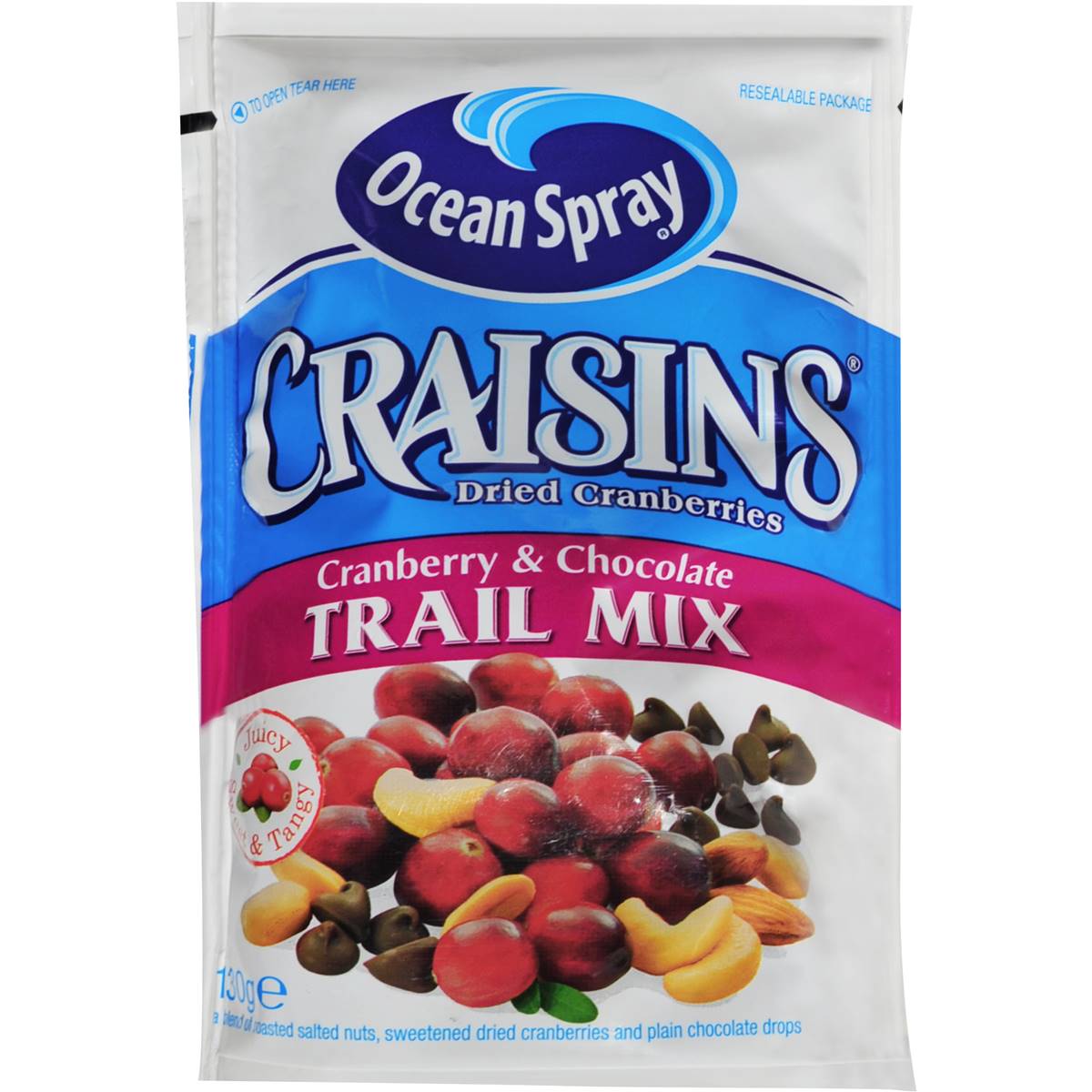 Ocean Spray Trail Mix Cranberry & Chocolate 130g Woolworths