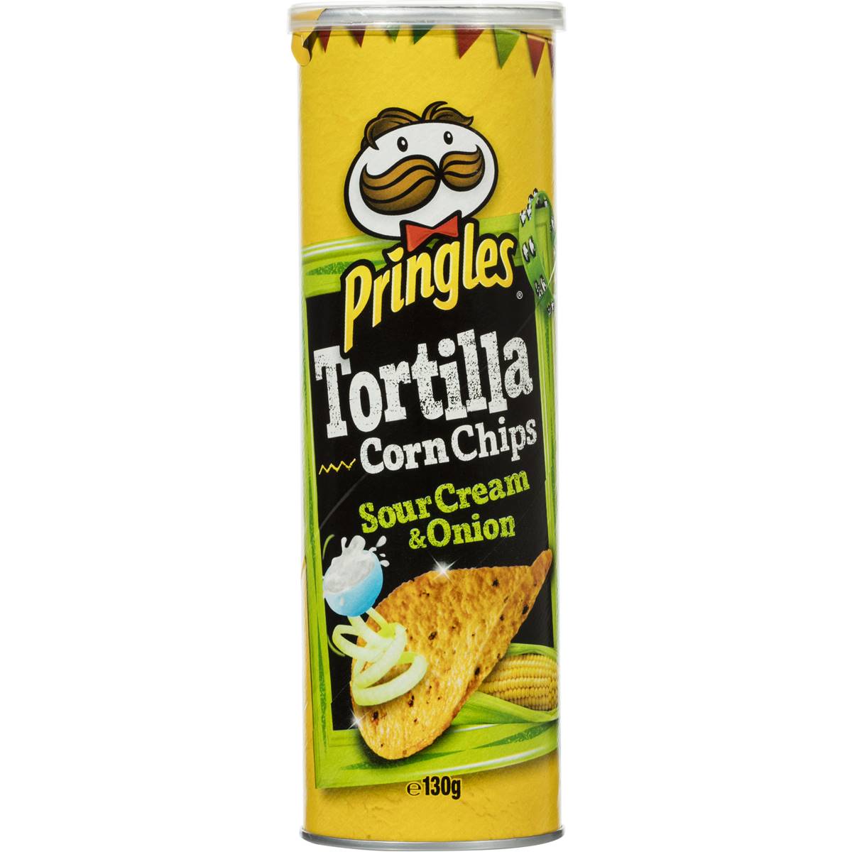 Pringles Tortilla Chips Sour Cream 130g | Woolworths