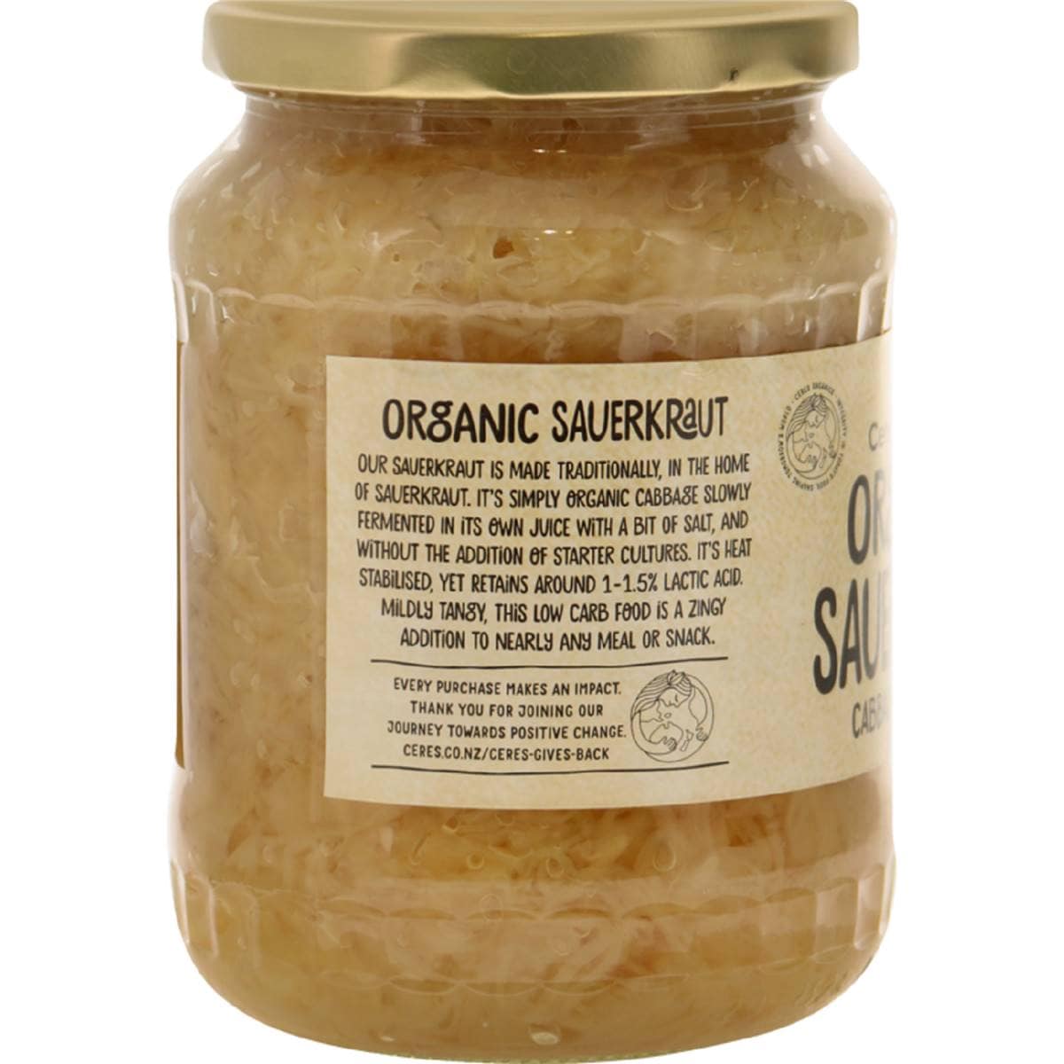 Ceres Organics Sauerkraut 680g Woolworths