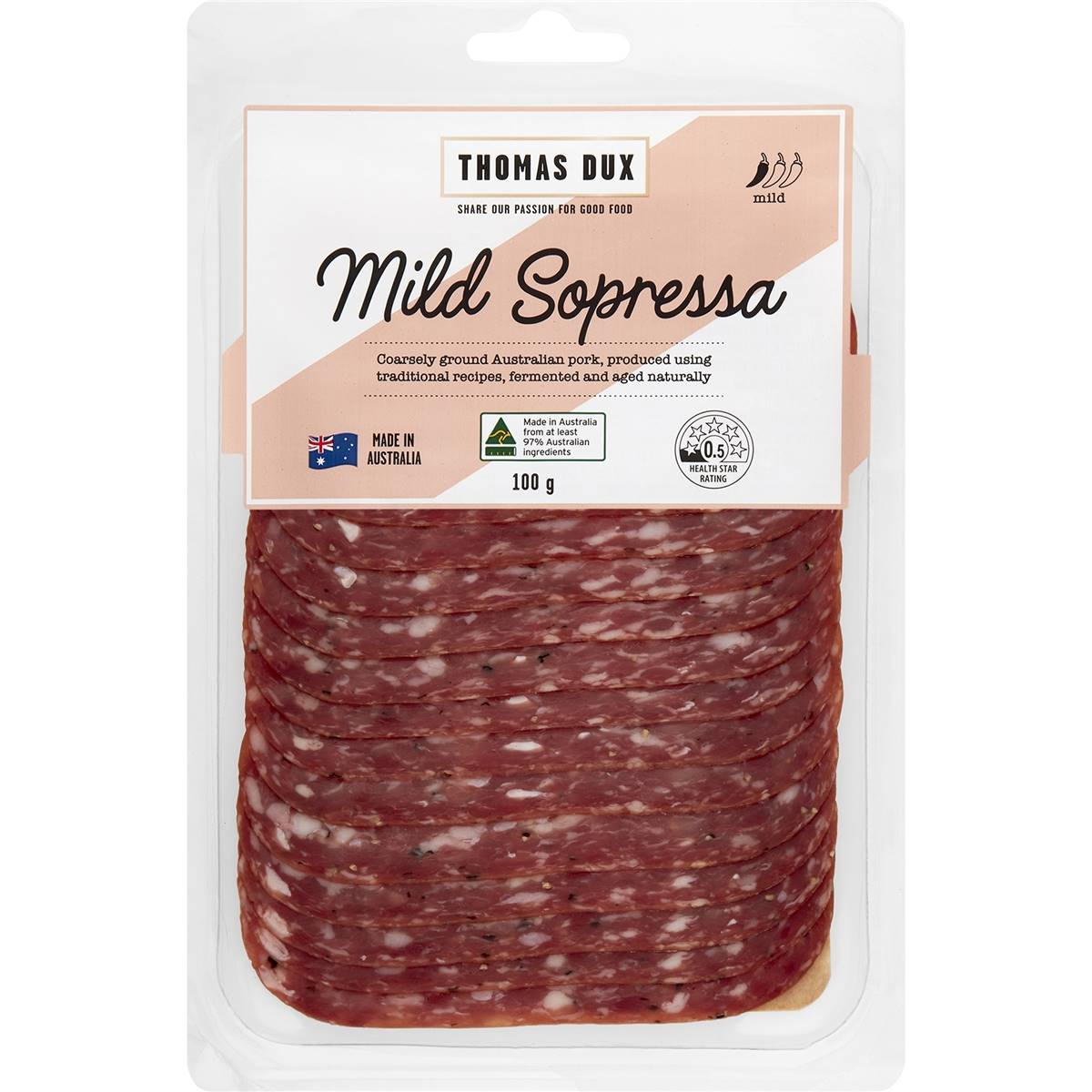 Thomas Dux Sliced Mild Sopressa 100g