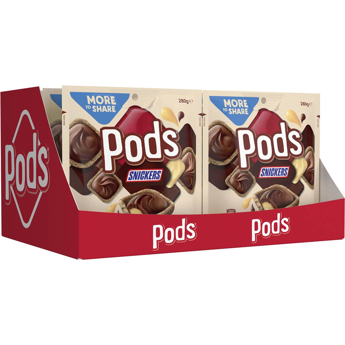 Snickers Pods Chocolate Large Bag 280g Woolworths