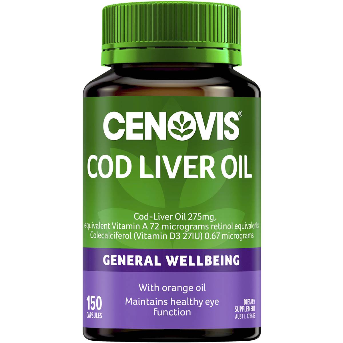 Cenovis Cod Liver Oil Odourless 150 Capsules Woolworths