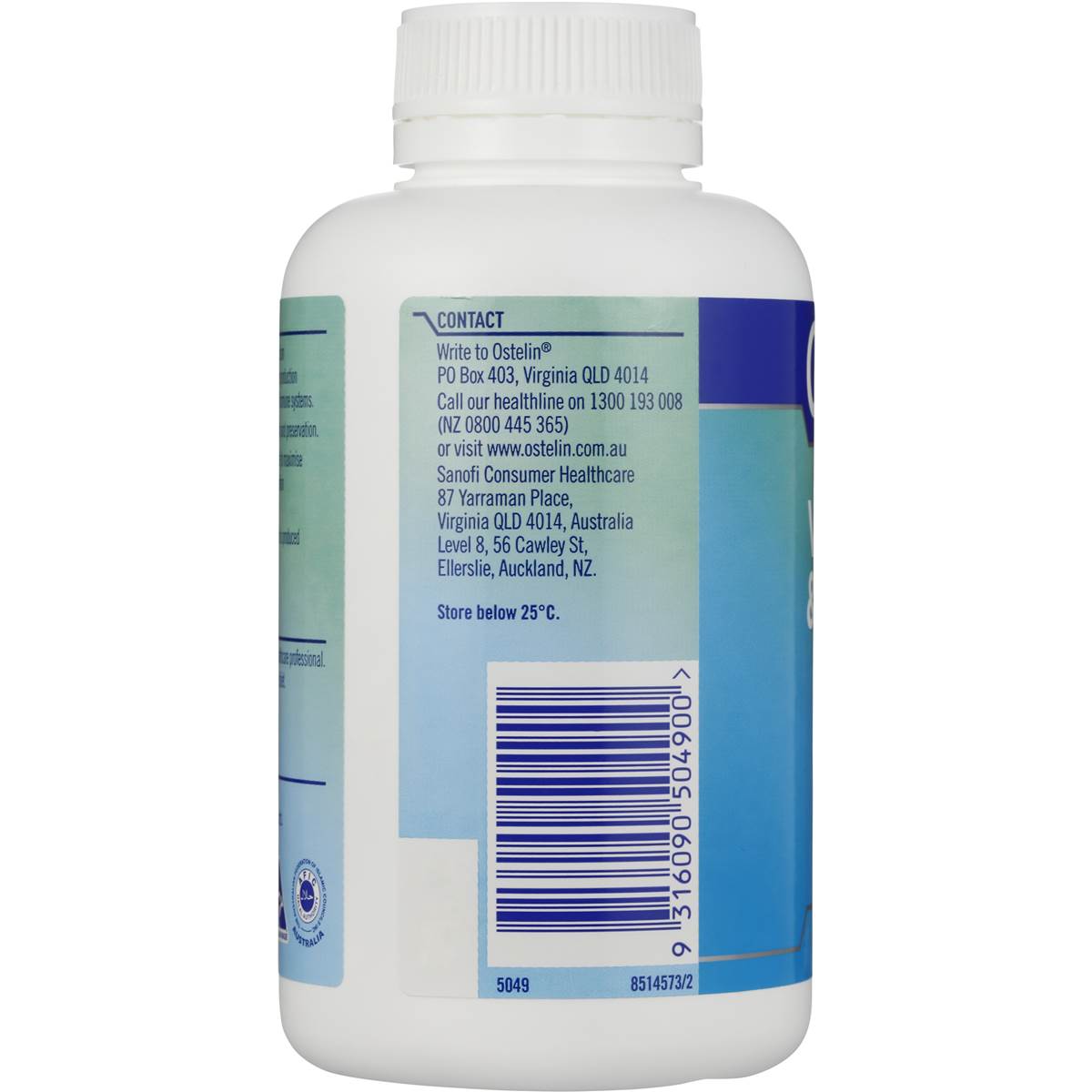 Ostelin Vitamin D & Calcium 180 Capsules Woolworths