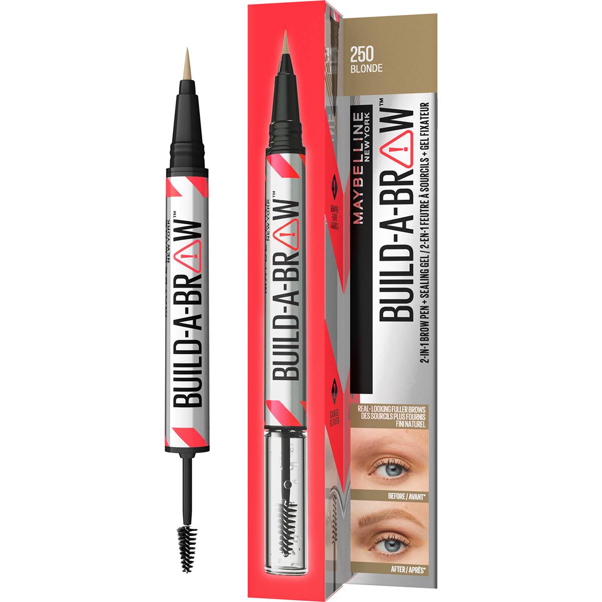 Maybelline Build A Brow Pen & Gel 250 Blonde 15g | Woolworths