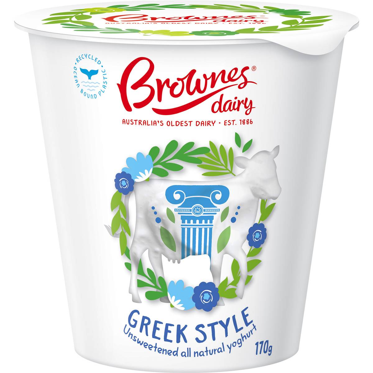 Brownes Greek Style Yoghurt 170g Woolworths