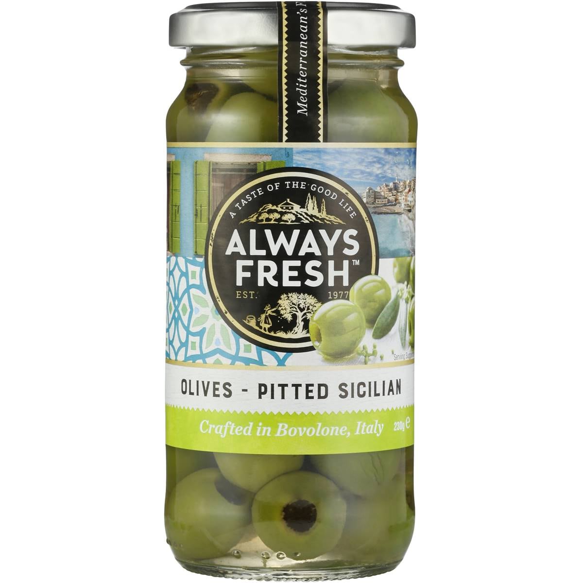 Always Fresh Sicilian Olives Pitted 230g Woolworths