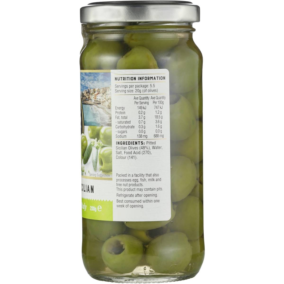 Always Fresh Sicilian Olives Pitted 230g Woolworths