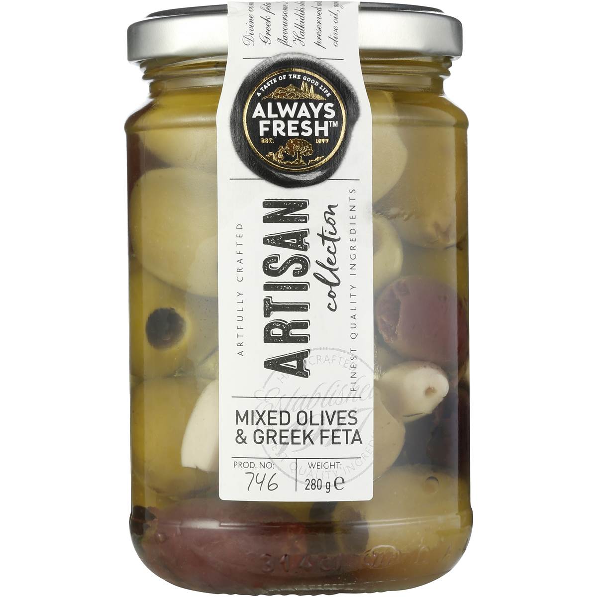 Always Fresh Artisan Collection Mixed Olives & Feta 280g Woolworths