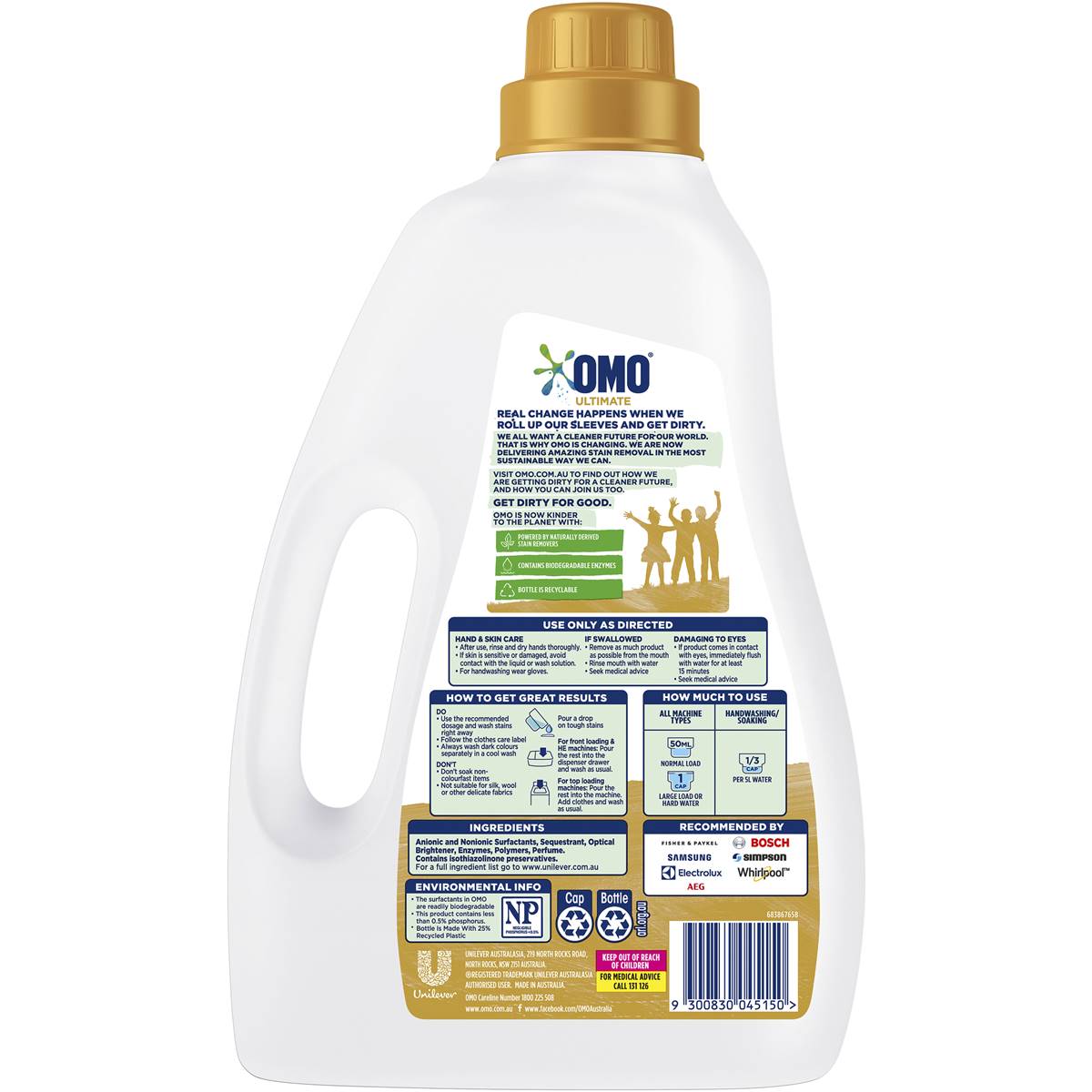 Omo Ultimate Laundry Liquid Detergent Front &amp; Top Loader 1