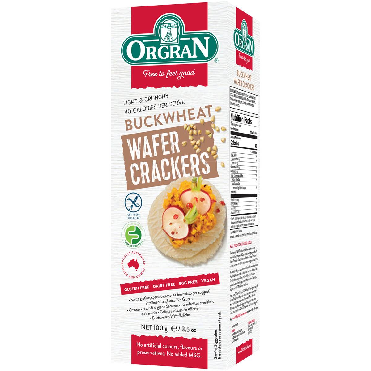 Orgran Buckwheat Wafer Crackers