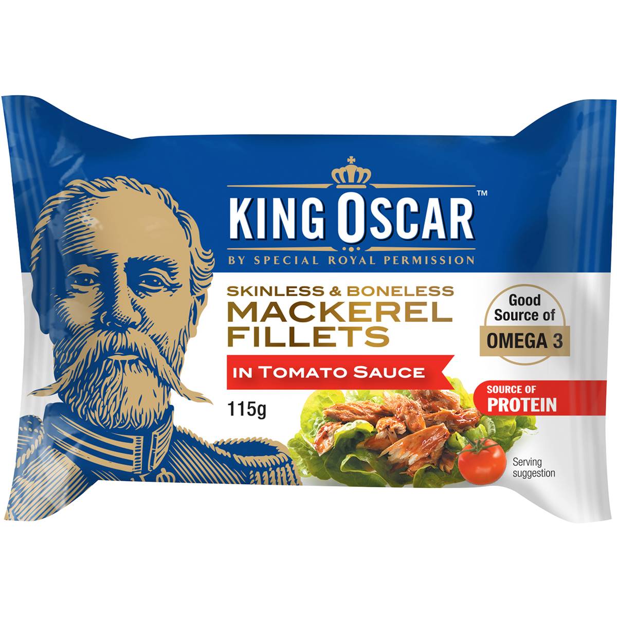 King Oscar Mackerel In Tomato Sauce 115g Woolworths