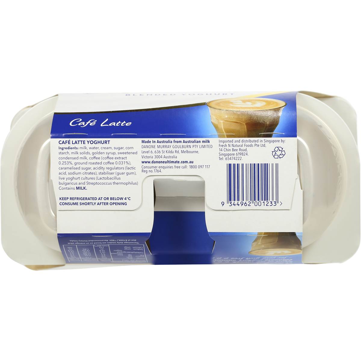 Danone Ultimate Greek Yoghurt Cafe Latte 4x125g Woolworths