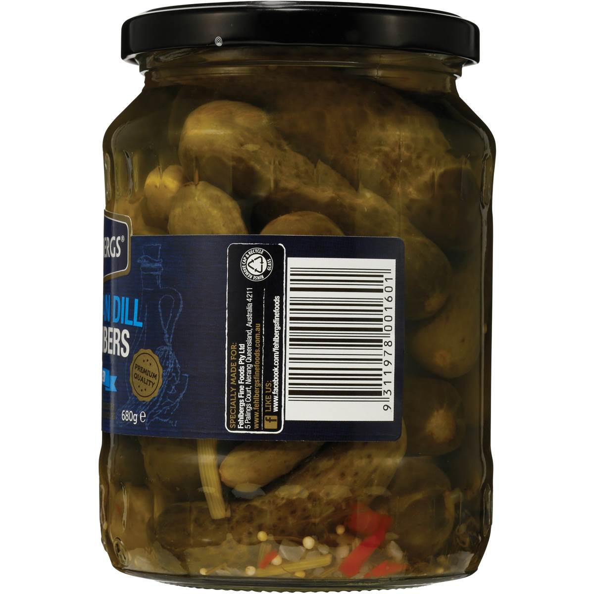 Fehlbergs European Style Dill Pickled Cucumbers 680g Woolworths