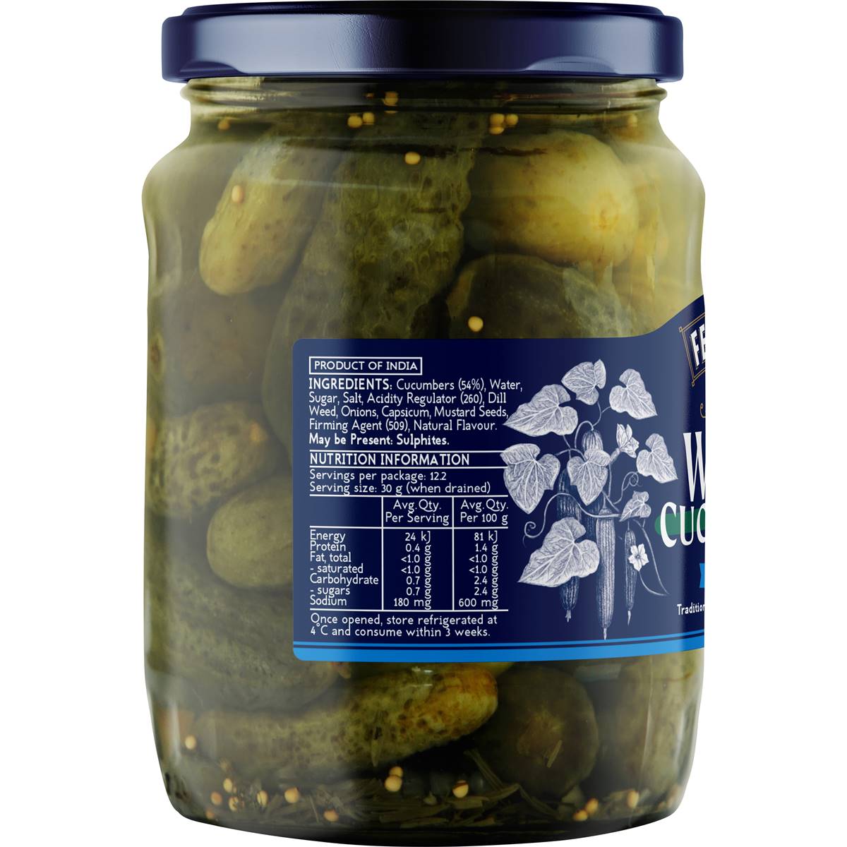 Fehlbergs European Style Dill Pickled Cucumbers 680g Woolworths