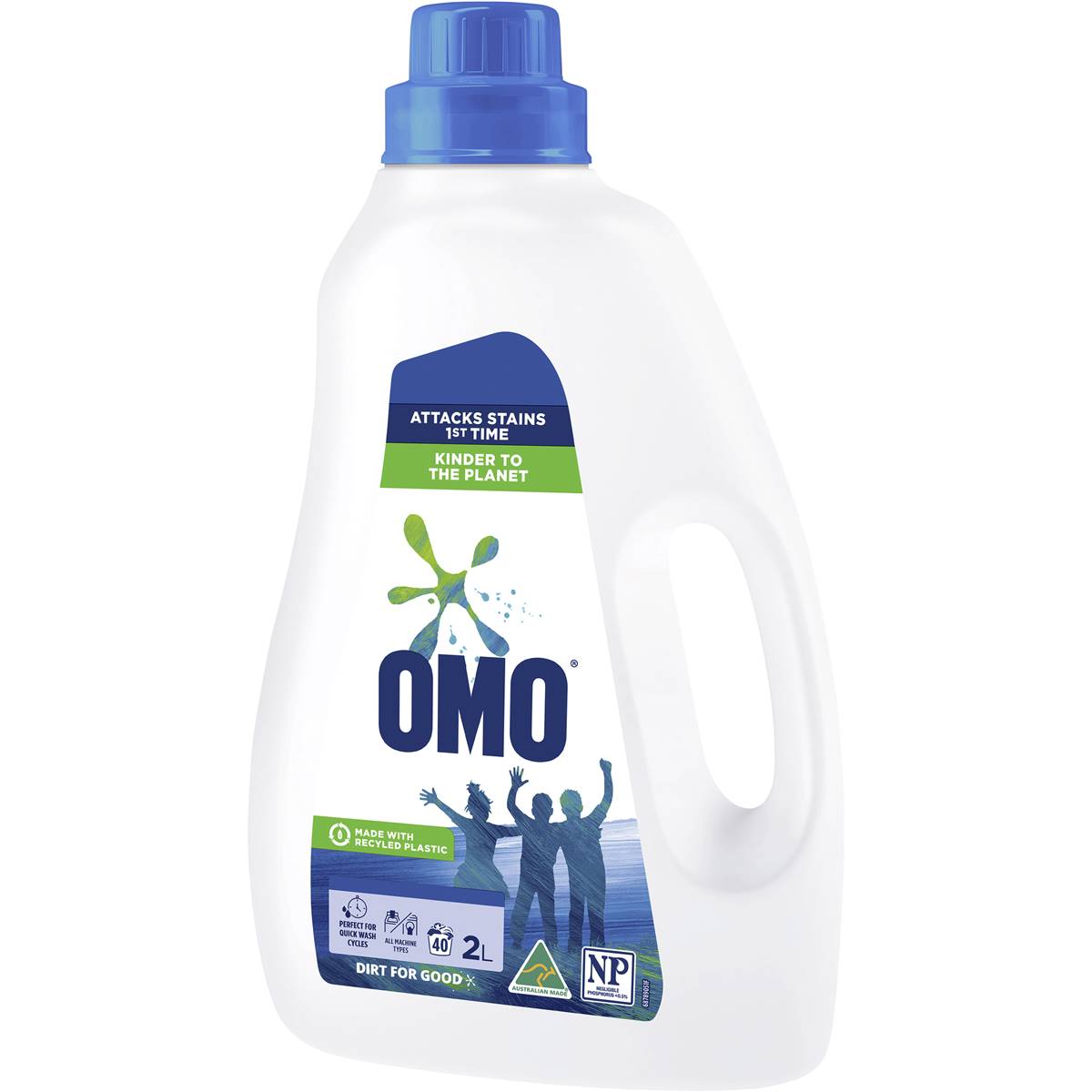 Omo Active Clean Laundry Liquid Detergent Front & Top Loader 2l