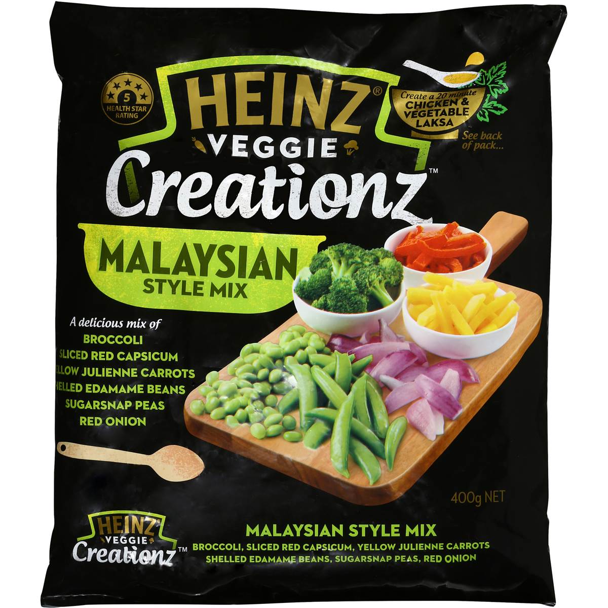 Heinz Creationz Frozen Vegetable Stir Fry Malaysian Style 400g Woolworths