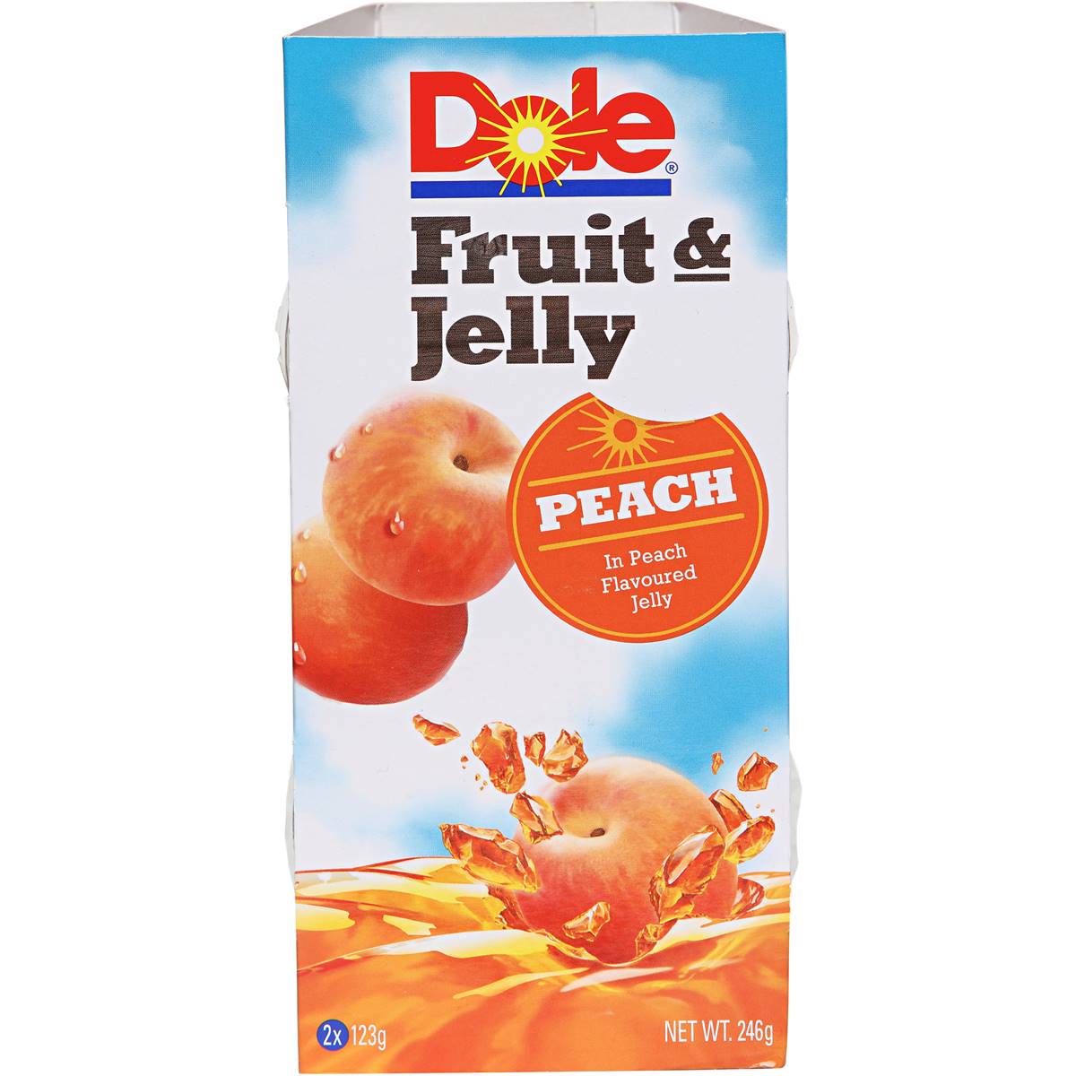 Dole Fruit & Jelly Peach 2x123g Woolworths