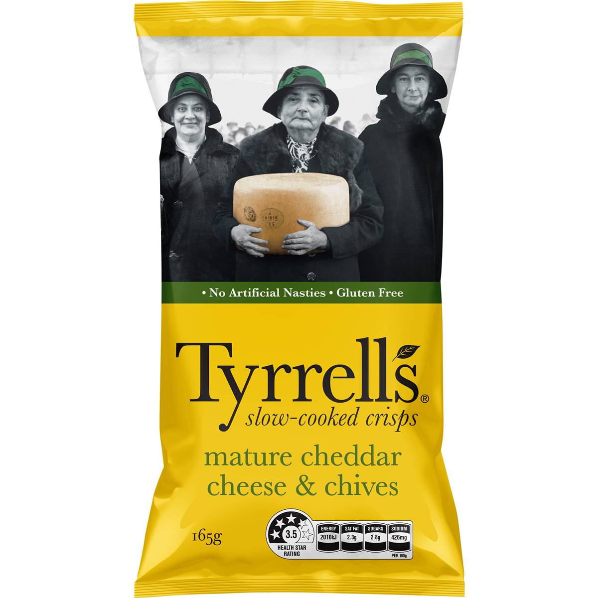 Tyrrell's Chips Cheddar & Chives 165g Bag | Woolworths