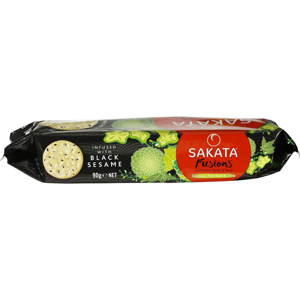 Sakata Fusions Rice Crackers Coconut, Thai Basil & Lime 90g Woolworths