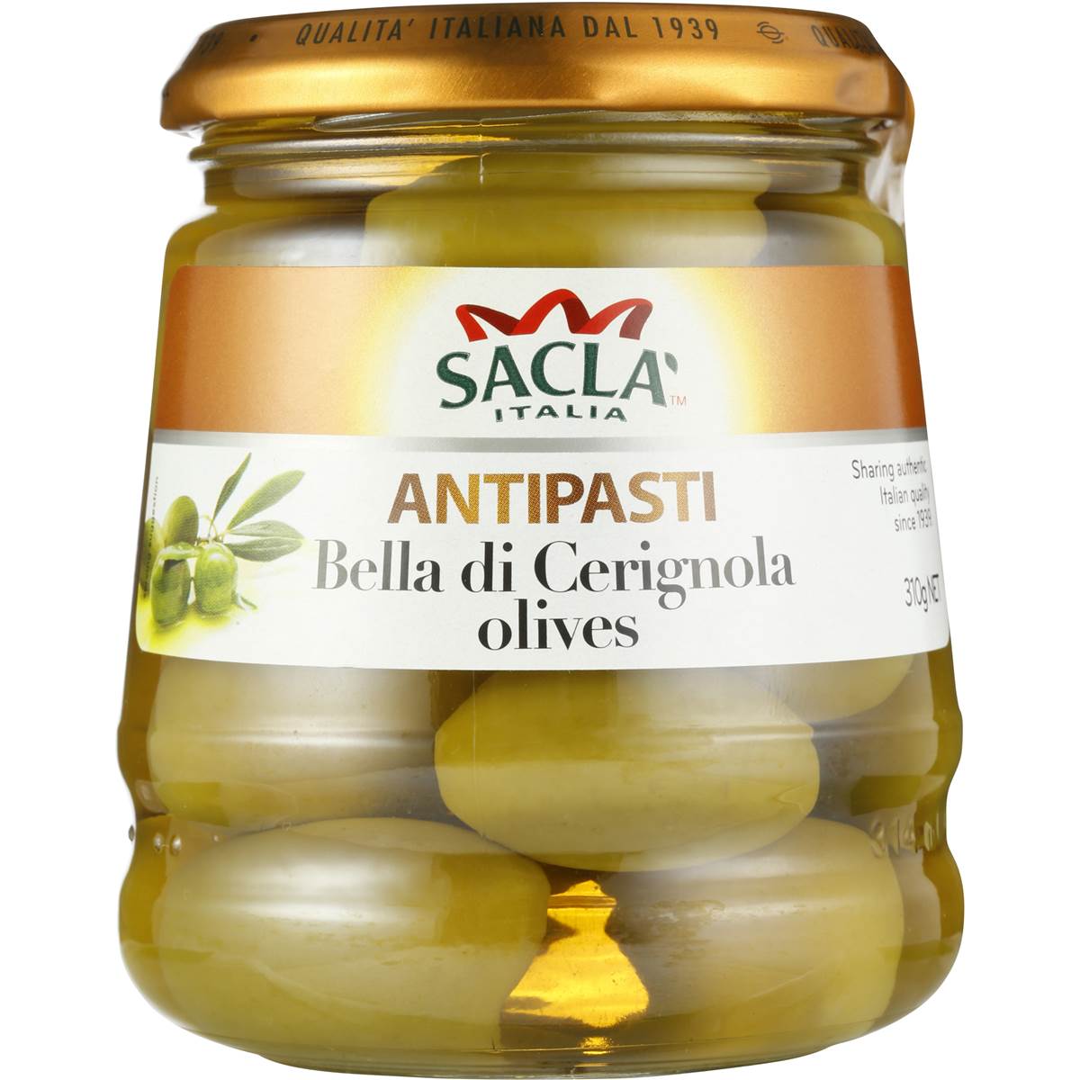 Sacla Olives Bella Di Cerignola 310g Woolworths