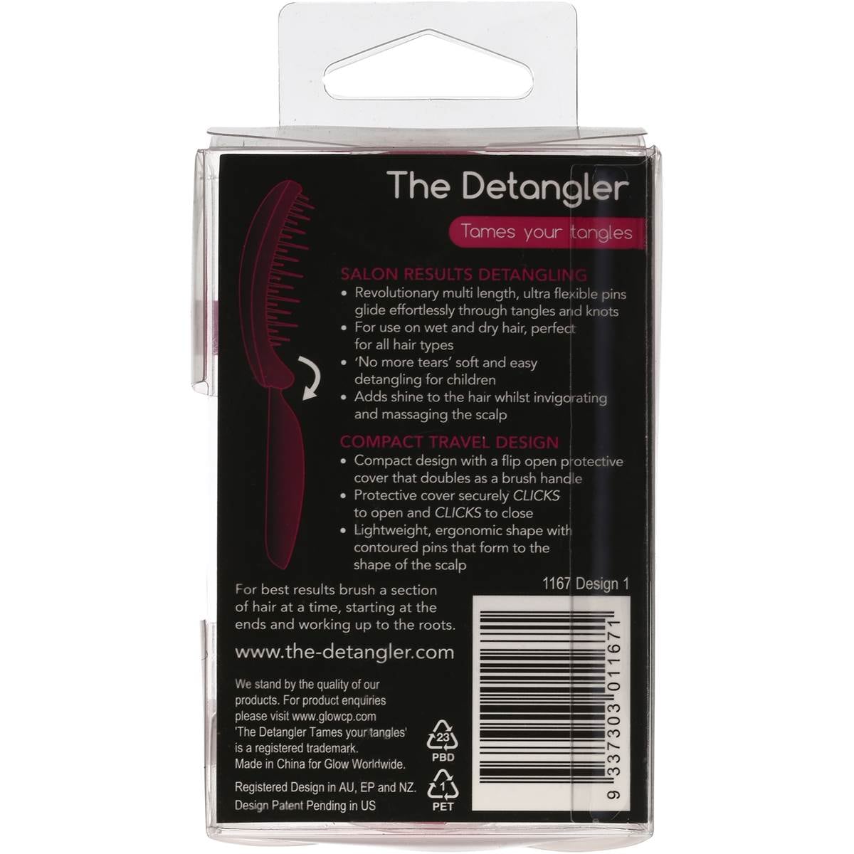 The Detangler Vented Padded Brush On The Go Each Woolworths