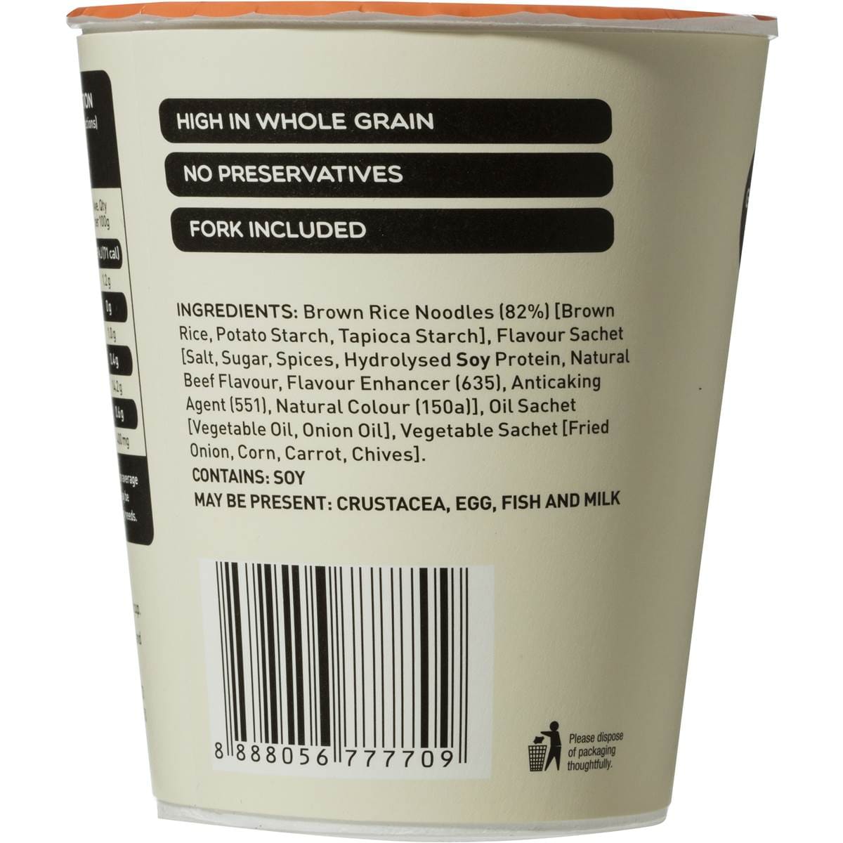 Yoodles Brown Rice Noodles Beef 70g Woolworths