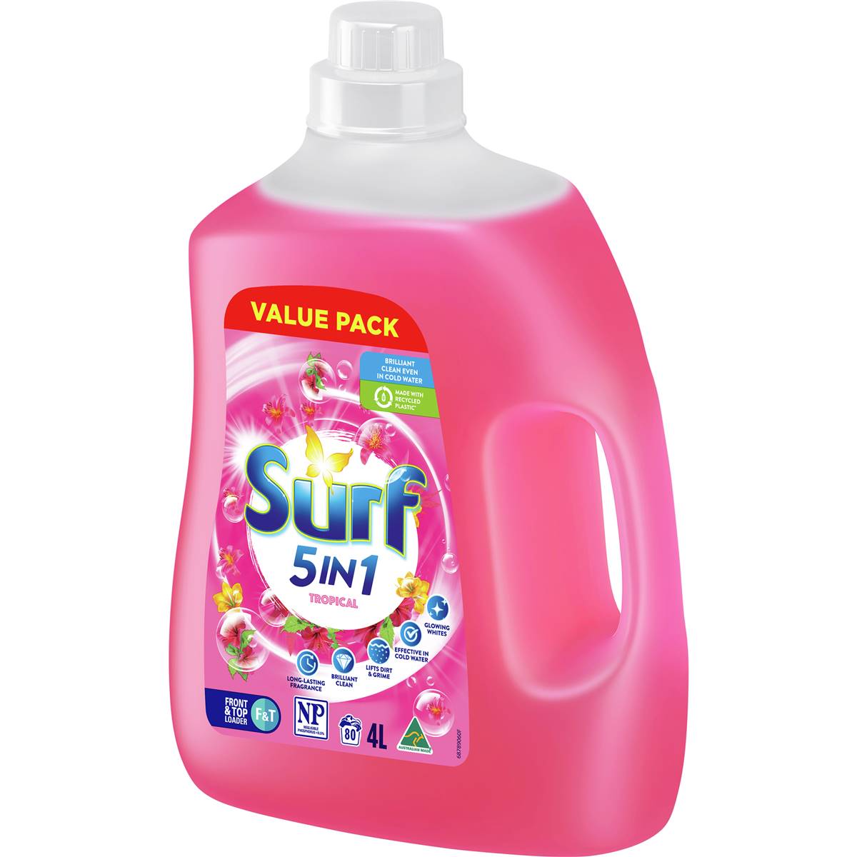 Surf Tropical Lily Laundry Liquid Detergent 4l Woolworths