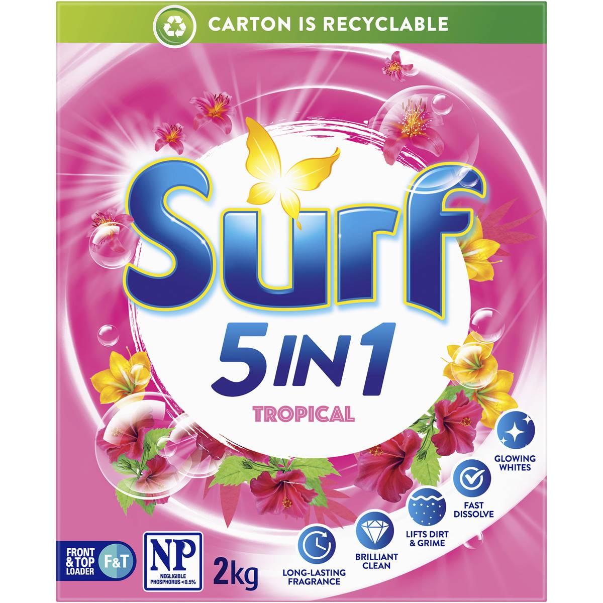 Surf Laundry Powder Tropical 2kg Woolworths