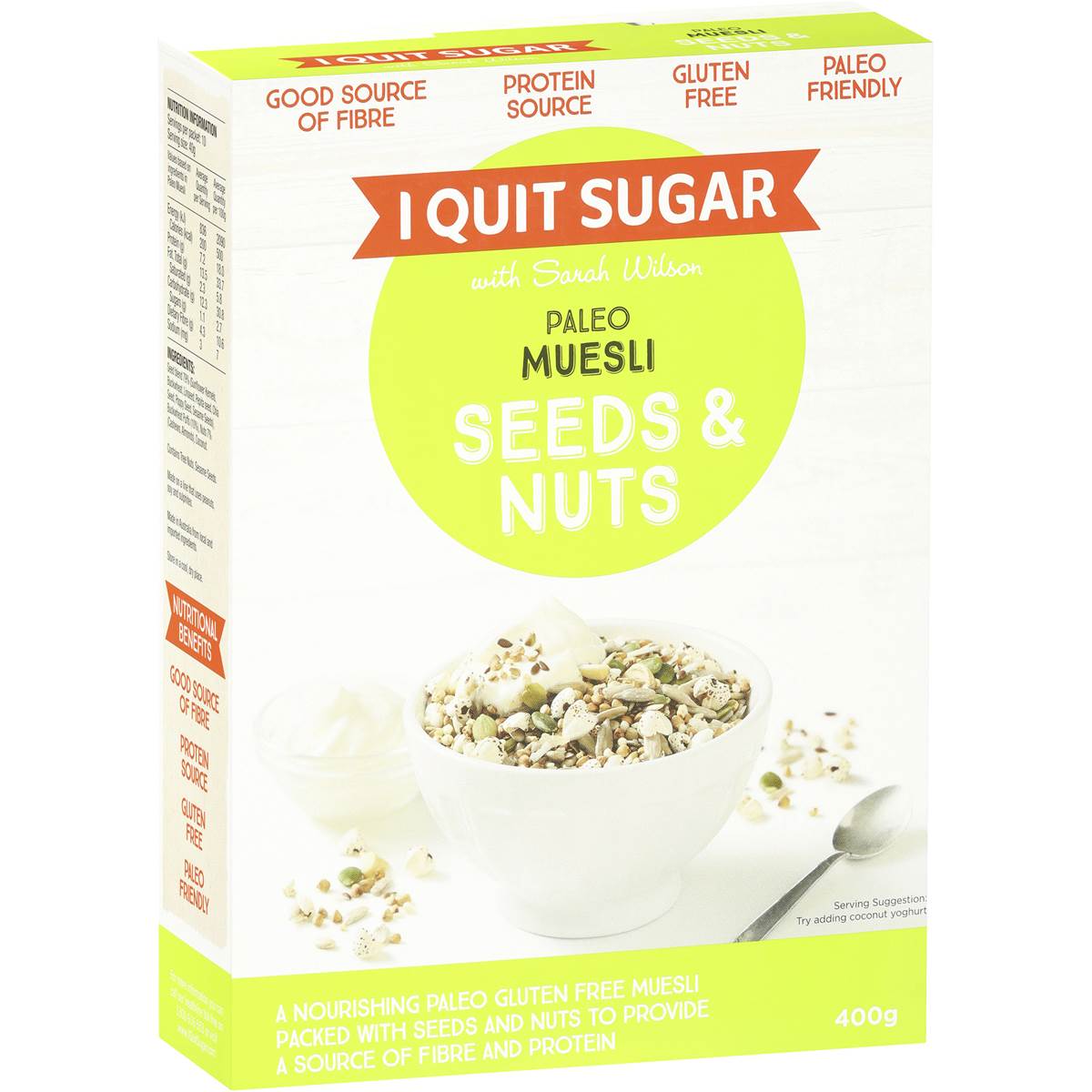 I Quit Sugar Paleo Muesli Seeds & Nuts 400g Woolworths