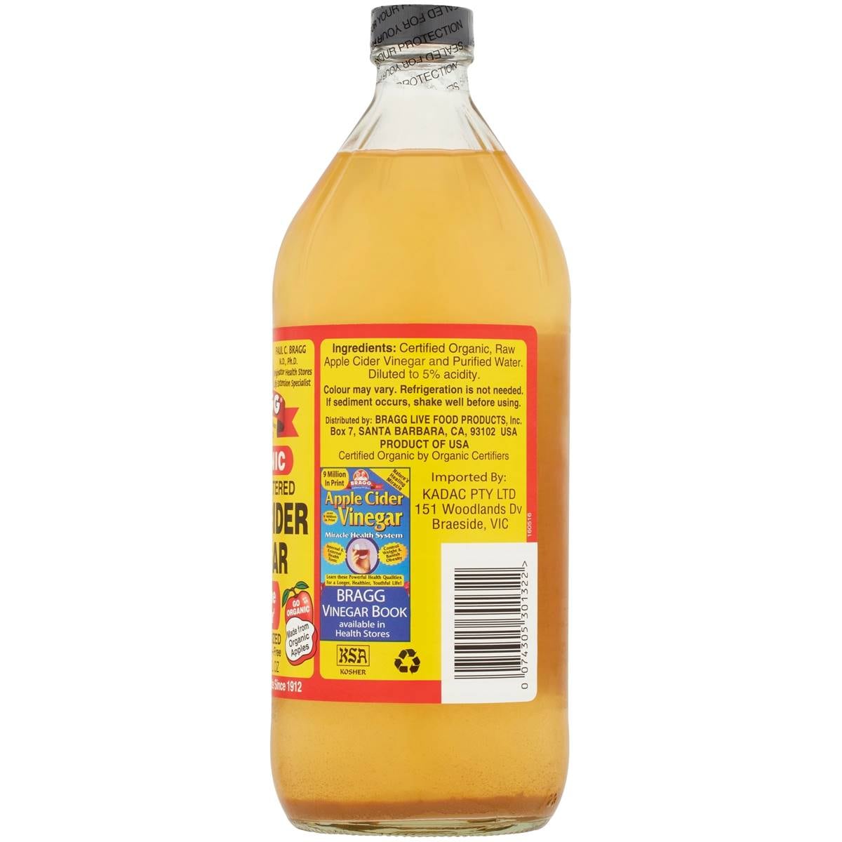 Braggs Apple Cider Vinegar 946ml Woolworths