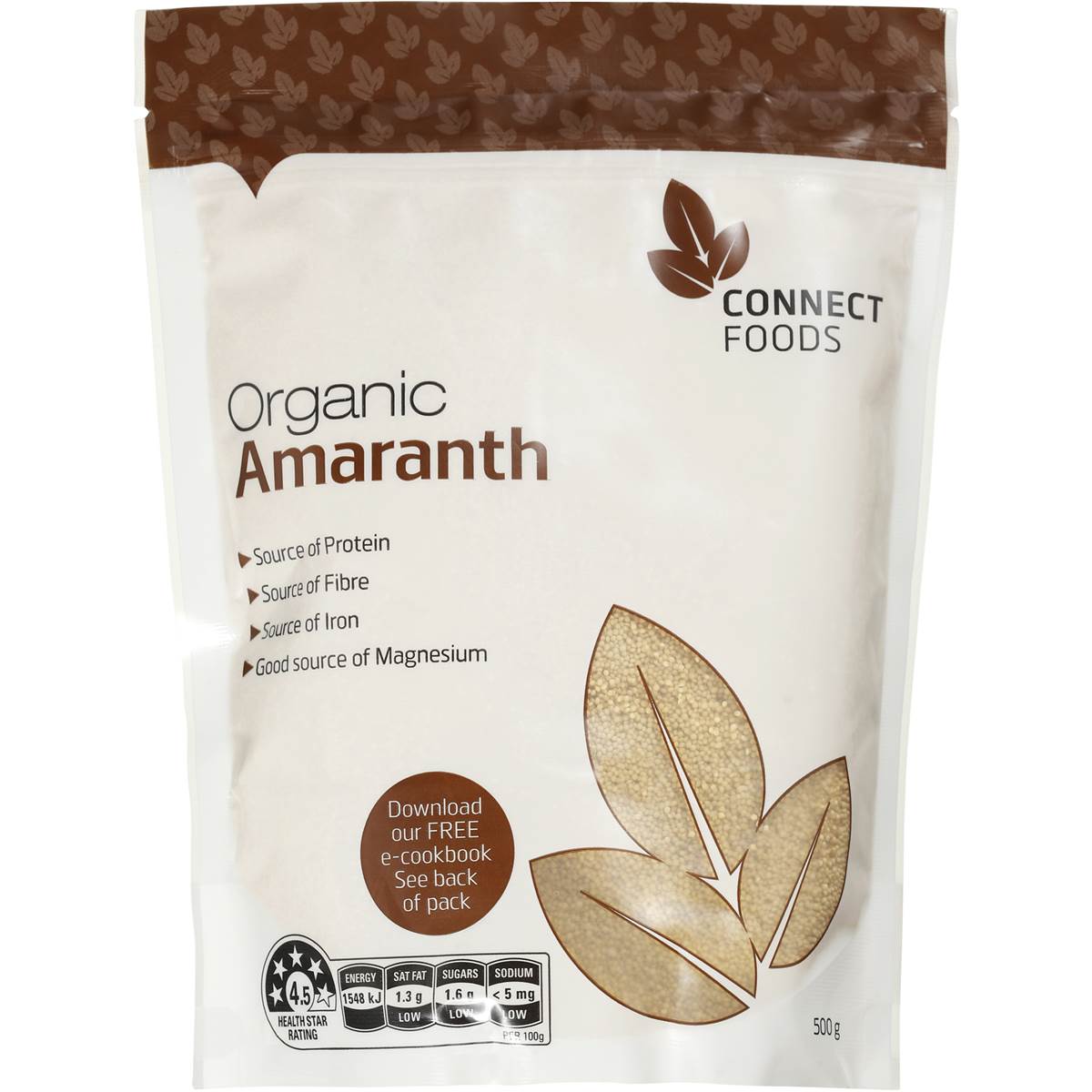 Connect Foods Organic Amaranth 500g Woolworths