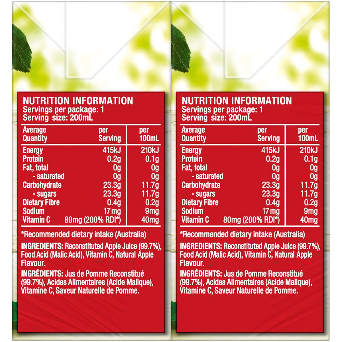 Golden Circle Apple Juice No Added Sugar Popper Lunchbox Fruit Juices