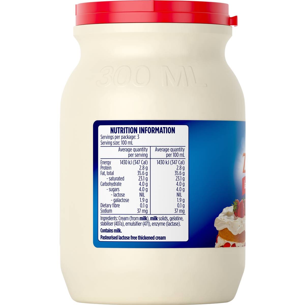 Pauls Zymil Thickened Cream Lactose Free 300ml Woolworths