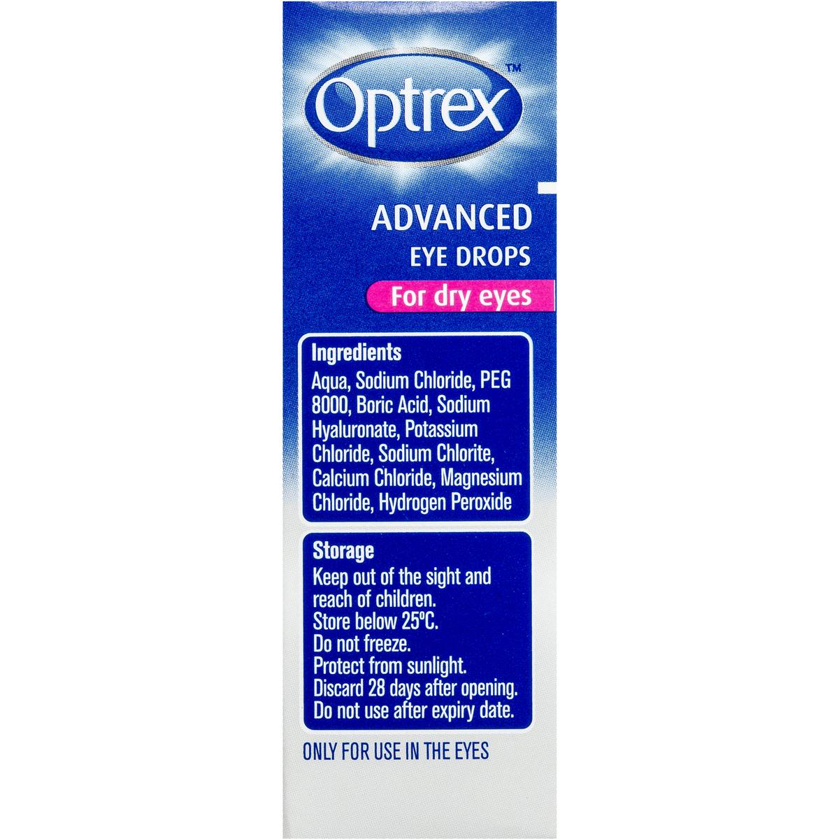 Optrex Advanced Eye Drops Dry Eyes 10ml Woolworths