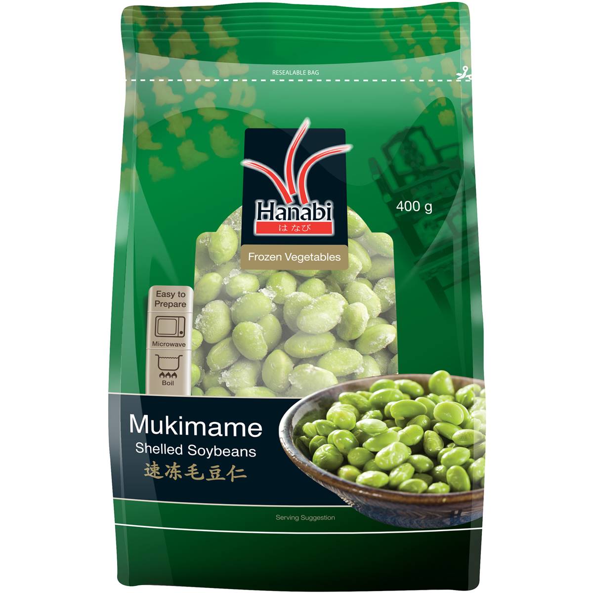 Hanabi Mukimame Shelled Soybeans 400g Woolworths