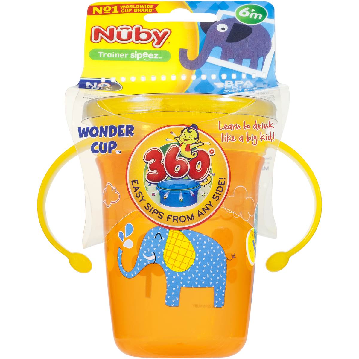 Nuby 360 Twin Handle Cup Each | Woolworths