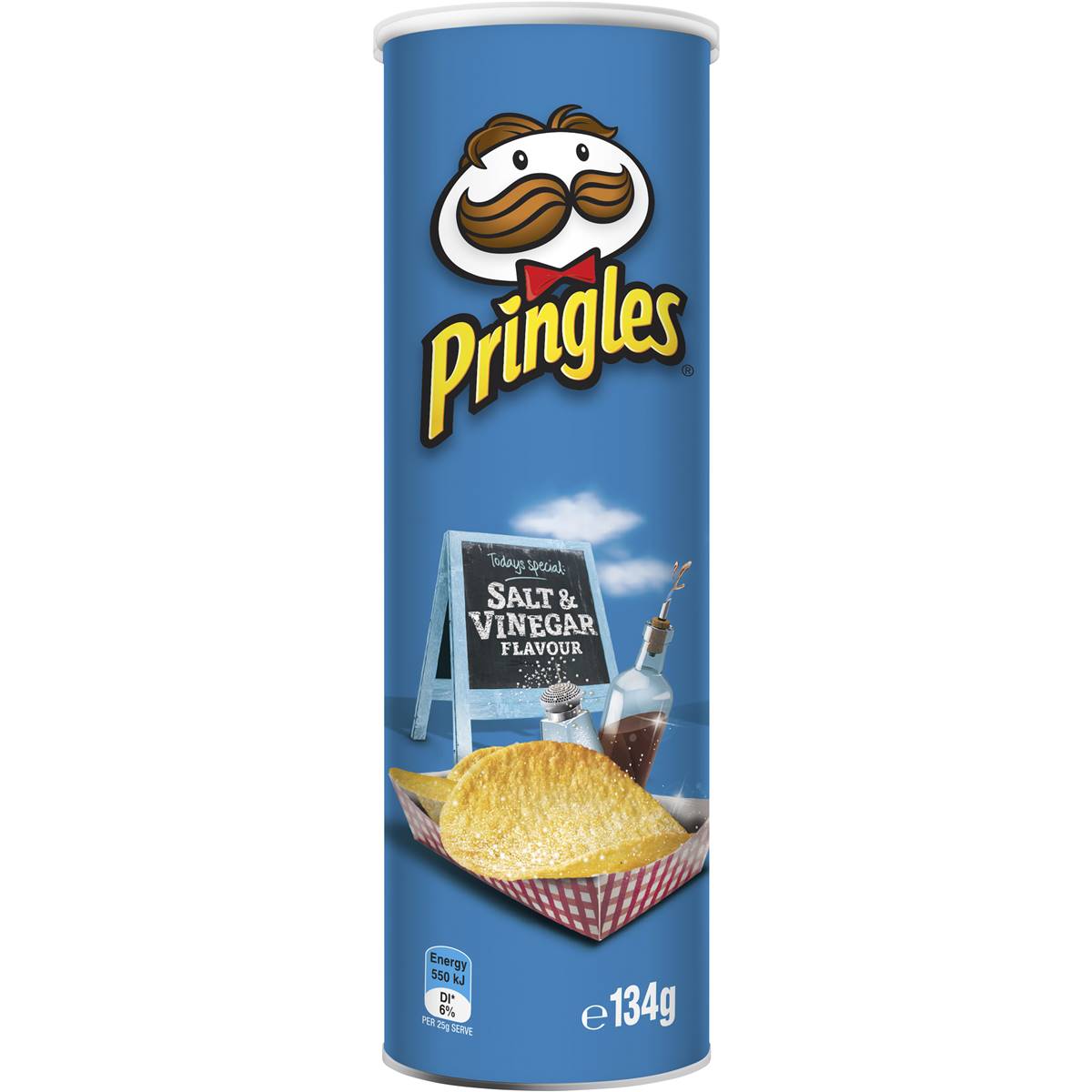 Pringles Salt & Vinegar Chips 134g Woolworths