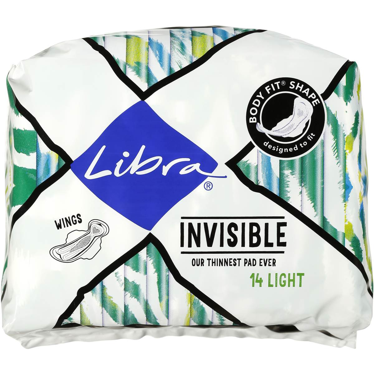 Libra Invisible Sanitary Pads Light Wings 14pk Woolworths