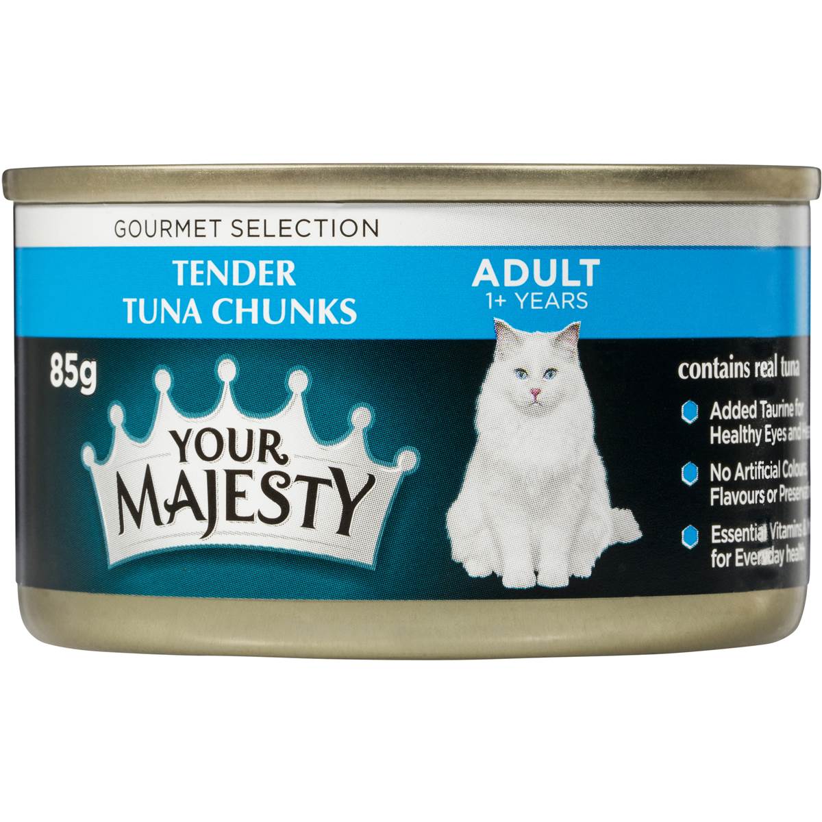 Your Majesty Cat Food Tender Tuna Chunks 85g Woolworths