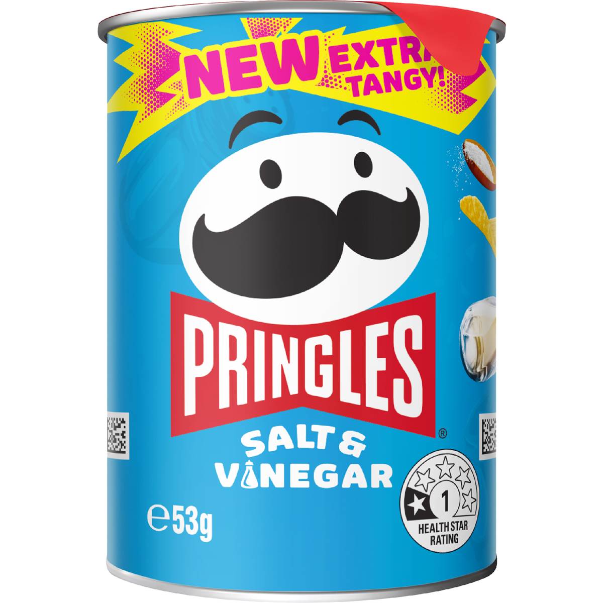 Pringles Potato Chips Salt & Vinegar Single Serve 53g